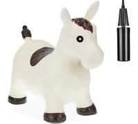 relaxdays Cheval sauteur en blanc