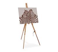 Relaxdays Chevalet de Peinture, inclinable, réglable en Hauteur, Format A2, Bois hêtre, HxLxP 184 x 75 x 60 cm, Naturel