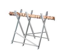 Relaxdays Chevalet de sciage, Pliable, Charge maximale 150 kg, Acier, HLP: 80 x 80 x 82 cm, pour Couper Le Bois, argenté