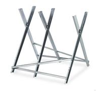 Relaxdays Chevalet De Sciage, Pliable, Charge Maximale 150 Kg, Acier, Hlp: 80 X 81 X 83 Cm, Pour Couper Le Bois, Argenté