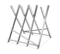 Relaxdays Chevalet de sciage, Pliable, Charge maximale 150 kg, Acier, HLP 82 x 83 x 80 cm, pour Couper Le Bois, argenté