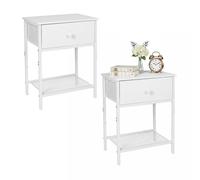 Relaxdays Chevets lot de 2 avec tiroir et tablette