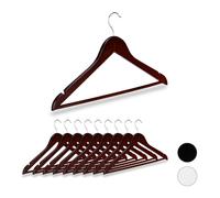 Relaxdays Cintre en bois set de 70
