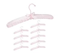Relaxdays Cintre en satin lot de 40 rose