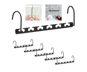 Relaxdays Cintre magique lot de 30 noir