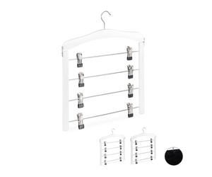 Relaxdays Cintre multiples set de 9 blanc