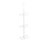 Relaxdays Cintre pour Sacs à Main, Lot de 3, 6 Crochets, Rangement Peu encombrant, à Suspendre sur portemanteau, en métal, Blanc