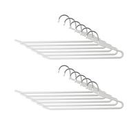 Relaxdays Cintres à Pantalons, Lot de 12, antidérapants, Gain de Place, H x L x P : 17,5 x 35 x 0,5 cm, Blancs