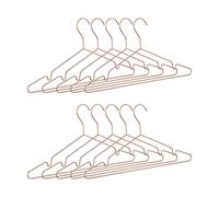 Relaxdays Cintres à vêtements en Rose doré, Lot de 30, pour Costume, Pantalons, Chemise, 2 encoches, en métal, cuivre