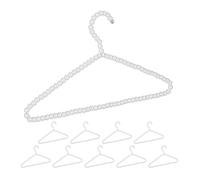 Relaxdays Cintres avec perles, jeu de 10, T shirts, blouses, traverses pour pantalons et jupes, 40 cm, plastique, bancs