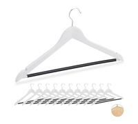 relaxdays Cintres en bois, lot de 12