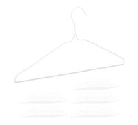 Relaxdays Cintres en métal, Lot de 50, Cintre Traverse Pantalon Jupe, Peu encombrant, Cintre Fil de Fer, Blanc