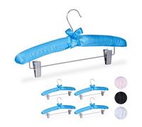 Relaxdays Cintres en satin bleu en lot de 20