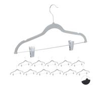 Relaxdays Cintres en velours set de 12 pinces