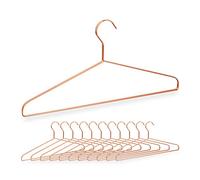 Relaxdays Cintres, Jeu de 12, Chemises et Vestes, Peu encombrants, métal, 42 cm de Large, Beaux, cuivre