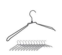 Relaxdays Cintres, Jeu de 24, pour Chemises, Vestons et Blouses, Design Industriel, métal, Large de 45 cm, Noir