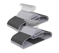 Relaxdays Cintres, Lot de 50, antidérapants, Ouverture en U, Support pour Cravates, Design Compact, Gris