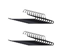Relaxdays Cintres pour Pantalons, Lot de 20, antidérapants, Peu encombrants, H x L x P : 17,5 x 35 x 0,5 cm, Noir