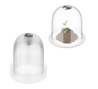 Relaxdays Cloche de Culture, Set de 10, Ø 25 cm, Protection Gel & escargots, Cloches empilables, Pet, Transparent