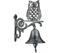 relaxdays Cloche de porte en fonte avec hibou