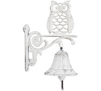 relaxdays Cloche de porte en fonte avec hibou