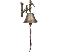 relaxdays Cloche de porte en fonte oiseaux