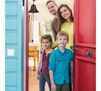 Relaxdays Cloche Sonnette Fonte De Fer Porte Welcome Clochette Jardin Oiseaux Murale Multicolore
