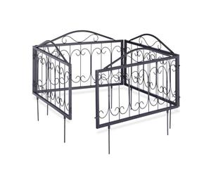 Relaxdays Clôtures décoratives jardin en métal