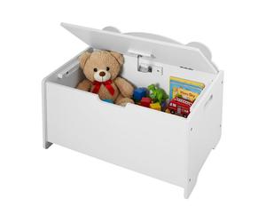 Relaxdays Coffre à jouets avec couvercle, ours