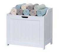Relaxdays Coffre à linge avec couvercle doux