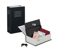 relaxdays Coffre-fort à livres petit, verrouillable