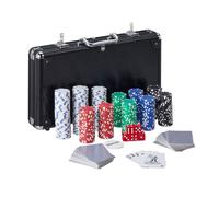 Relaxdays Coffret de poker avec 300 jetons