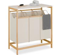 relaxdays Collecteur de linge avec 3 paniers
