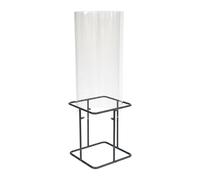 Relaxdays Colonne à Poissons en Acrylique et métal, décor pour Bassin, 60 x 22 x 22 cm, Transparent/Gris