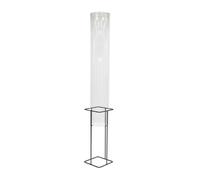 Relaxdays Colonne Poisson en Acrylique et métal, Bassin de Jardin déco, 150 x 22 x 22 cm, Transparent/Gris