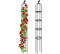 relaxdays Colonne de treillis, set de 2, noir