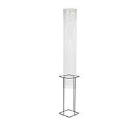 Relaxdays Colonne Poisson en Acrylique et métal, Bassin de Jardin déco, 150 x 22 x 22 cm, Transparent/Gris