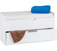 relaxdays Commode de siège avec 2 tiroirs