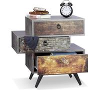 relaxdays Commode vintage avec 3 tiroirs