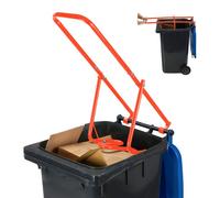 Relaxdays Compacteur déchets, pour Poubelle, écraseur Ordure, Non Recyclable, 41x35x95cm,Plastique, Manuel, Acier, Rouge