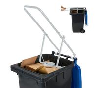 Relaxdays Compacteur déchets, pour Poubelle, écraseur Ordure, Non Recyclable, 41x35x95cm,Plastique, Manuel, Acier, Gris