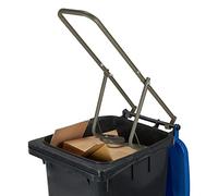 Relaxdays Compacteur déchets, pour Poubelle, écraseur Ordure, Non Recyclable, 41x35x95cm,Plastique, Manuel, Acier, Brun