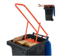 Relaxdays Compacteur déchets, pour poubelle, écraseur ordure, non recyclable, 41x35x95cm,plastique, manuel, acier, rouge