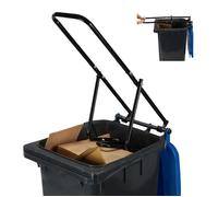Relaxdays Compacteur déchets pour poubelle, manuel en acier, noir