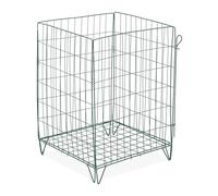 Composteur de jardin bac à compost 120 L vert composteur en métal grillagé