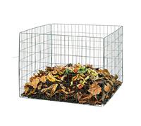 Relaxdays Composteur en Acier Vert, 560 l, Treillis métallique, 70 x 90 x 90 cm pour Jardin