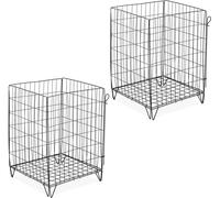 relaxdays Composteur en métal avec grille de fond, set de 2 pièces