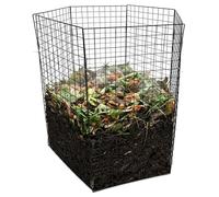 Relaxdays composteur en métal Bio, Panneau Hexagonal en Fil, 100 x 50 x 50 cm, Noir pour Jardin