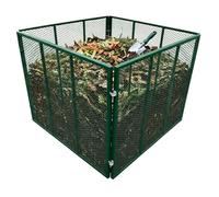 Relaxdays composteur en métal Vert, 800 L, Treillis Acier, 80 x 100 x 100 cm, composteur de Jardin Bio