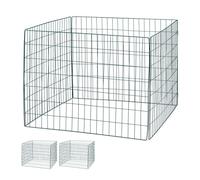 Relaxdays Composteur métallique, Jeu de 3, Bio Jardin, bac compostage pour des Feuilles mortes, 560 litres, Vert foncé